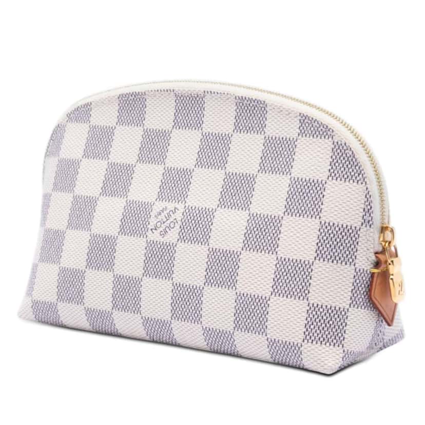 Louis Vuitton Damier Azur Cosmetic Pouch White Very good condition - Back View