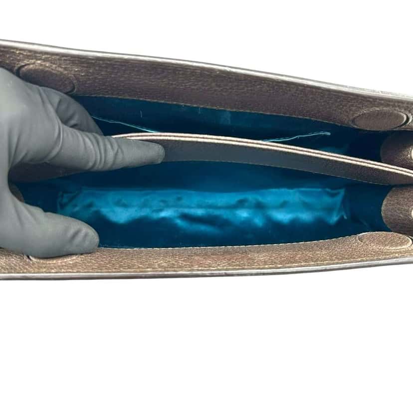 Gucci Small GG Supreme Web Ophidia Chain Crossbody Beige Canvas Very good condition - Inside View