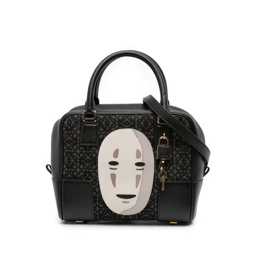 Loewe Studio Ghibli Spirited Away No Face Canvas and Leather Amazona 19 Black Canvas Very good condition - Front View