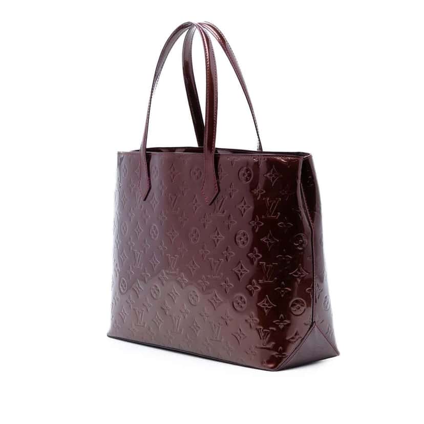 Louis Vuitton Monogram Vernis Wilshire MM Purple Leather Very good condition - Back View