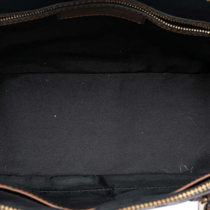 Burberry Small Haymarket Check Coated Canvas Orchard Bowling Bag Beige Canvas Very good condition - Model View