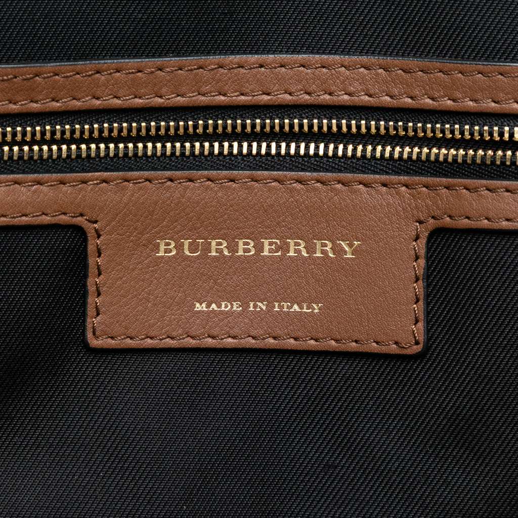 Burberry Small Haymarket Check Coated Canvas Orchard Bowling Bag Beige Canvas Very good condition - Box View