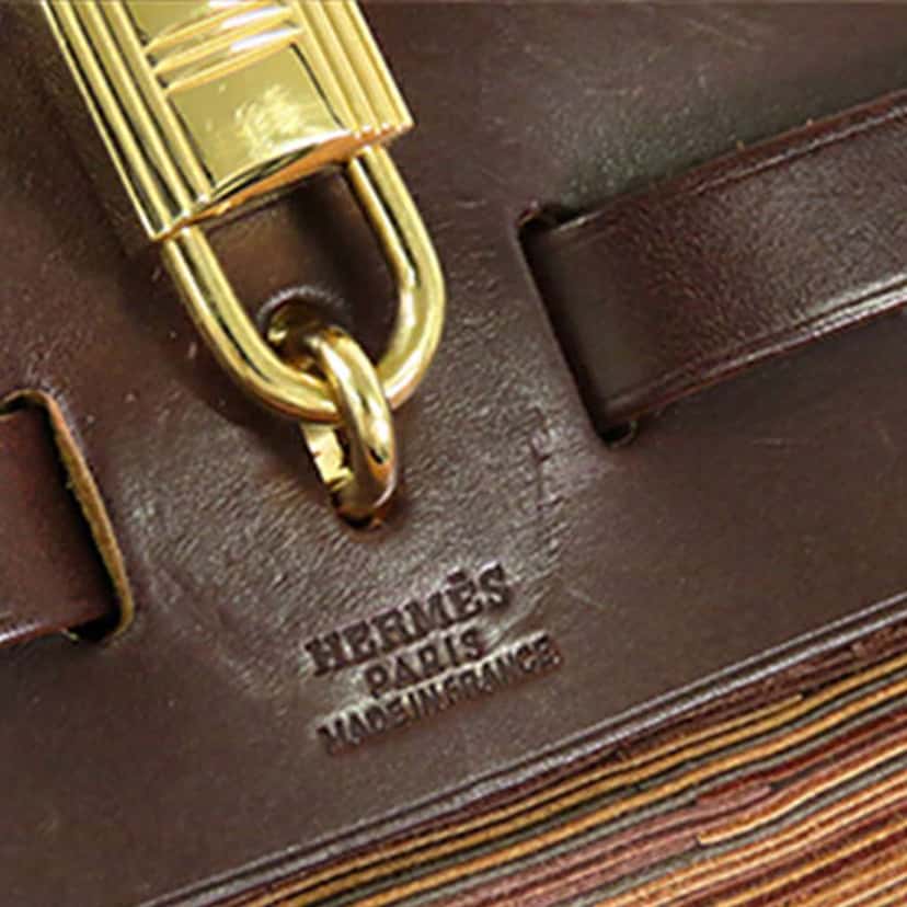 Hermès Vibrato and Vache Herbag PM Brown Leather Very good condition - Model View