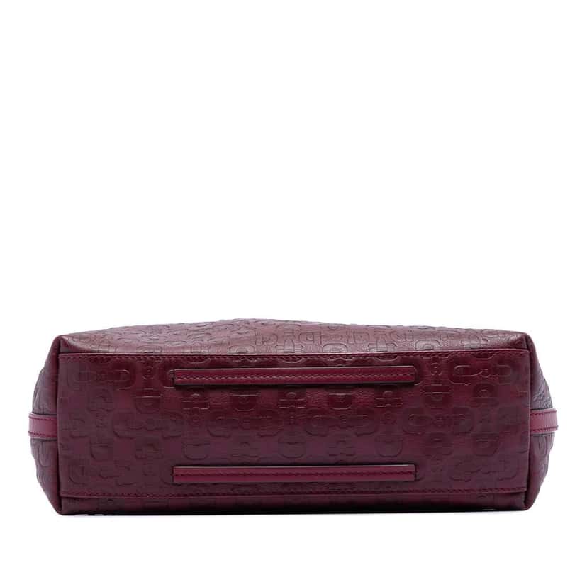 Gucci Horsebit Embossed Leather Gifford Tote Red Leather Very good condition - Inside View