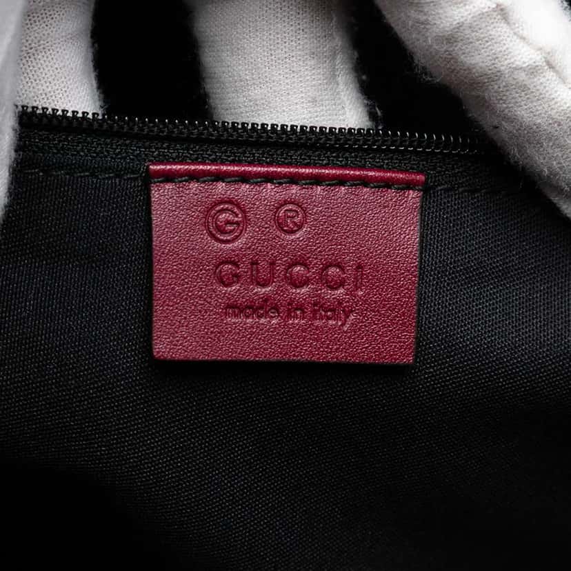 Gucci Horsebit Embossed Leather Gifford Tote Red Leather Very good condition - Box View