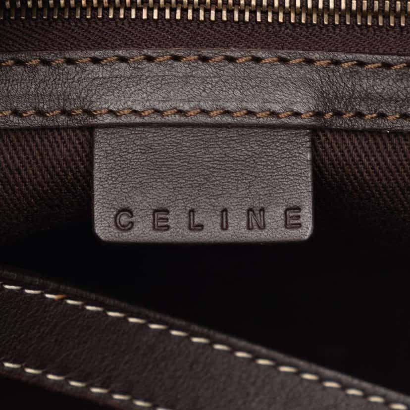 Celine Macadam Canvas Shoulder Bag Beige Canvas Very good condition - Box View