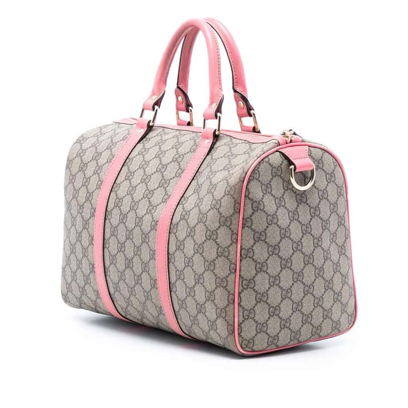 Gucci Medium GG Supreme Joy Boston Bag Beige Very good condition - Back View