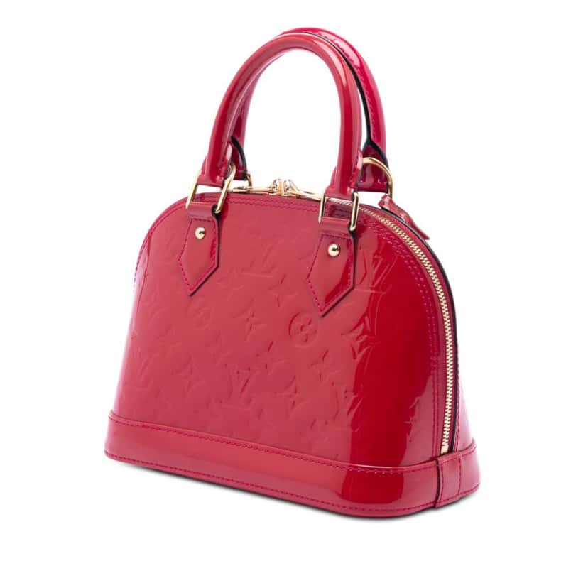 Louis Vuitton Monogram Vernis Alma BB Red Leather Very good condition - Back View