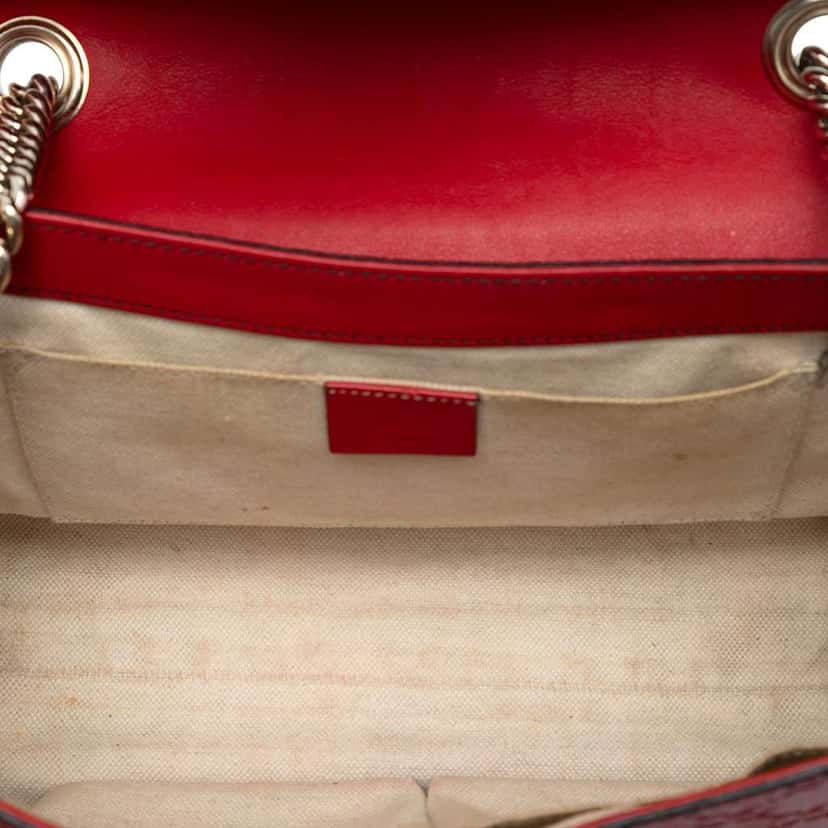 Gucci Medium Guccissima Emily Shoulder Bag Red Leather Very good condition - Model View