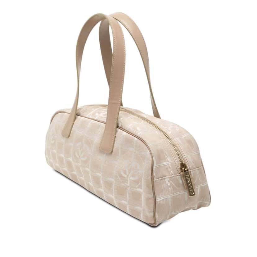 Chanel New Travel Line Nylon Handbag Beige Very good condition - Back View