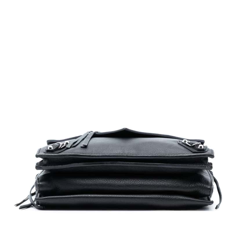 Balenciaga Leather Papier Triple Zip Around XS Crossbody Black Leather Very good condition - Inside View