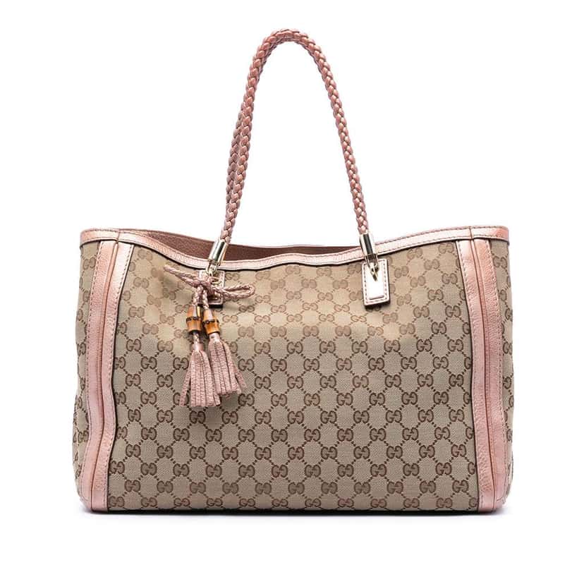 Gucci Medium GG Canvas Bella Tote Beige Canvas Very good condition - Front View