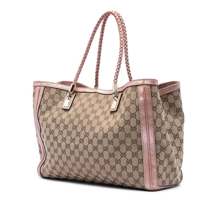 Gucci Medium GG Canvas Bella Tote Beige Canvas Very good condition - Back View