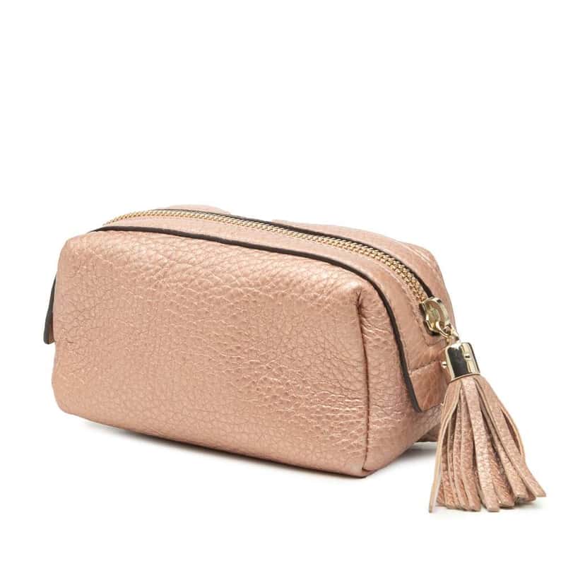 Gucci Leather Soho Cosmetic Pouch Brown Leather Very good condition - Back View