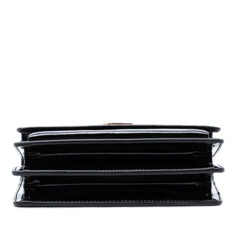 Saint Laurent Small Patent Monogram Sunset Crossbody Black Leather Very good condition - Inside View