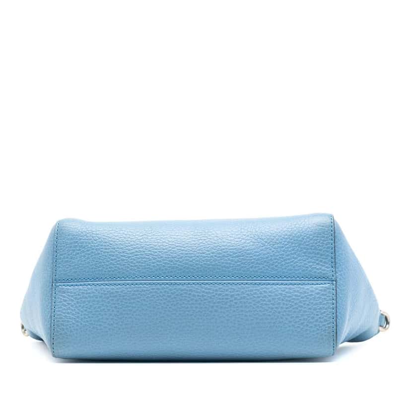 Gucci Mini Leather Swing Satchel Blue Leather Very good condition - Inside View