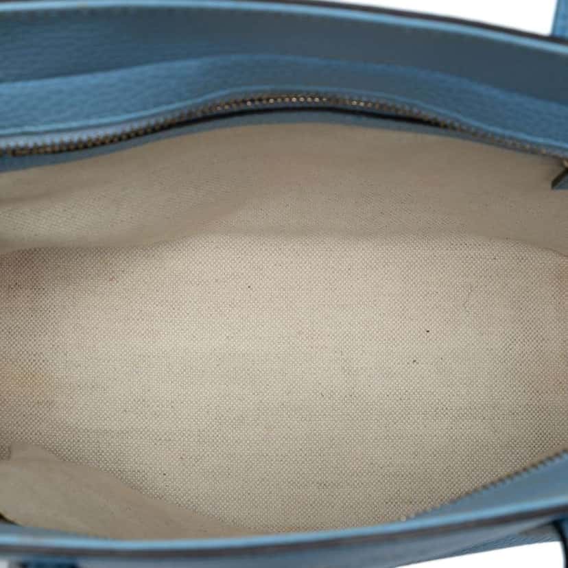 Gucci Mini Leather Swing Satchel Blue Leather Very good condition - Model View