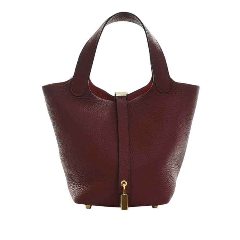 Hermès Clemence Picotin Lock 18 Red Leather Very good condition - Front View