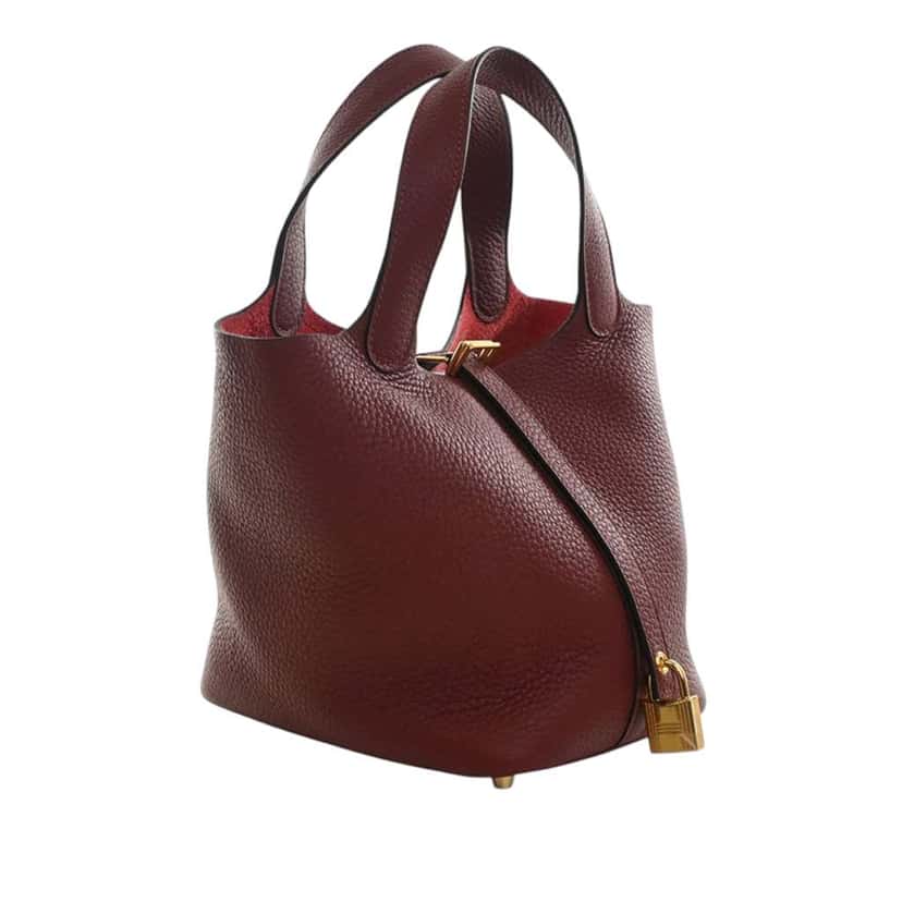 Hermès Clemence Picotin Lock 18 Red Leather Very good condition - Back View