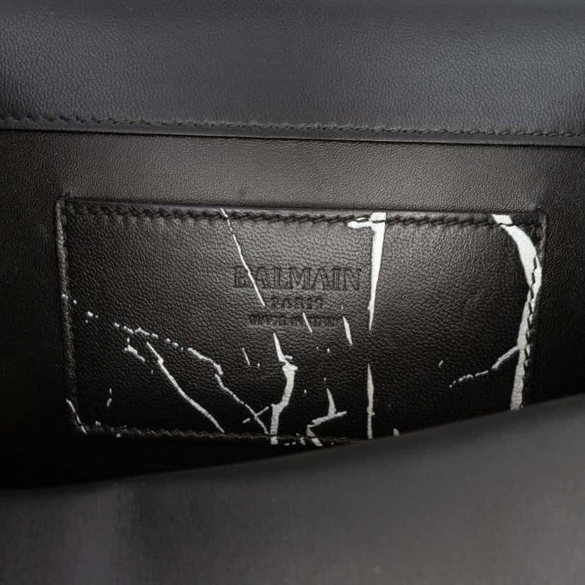 Balmain Printed Leather Ring Box 20 Crossbody Black Leather Very good condition - Box View