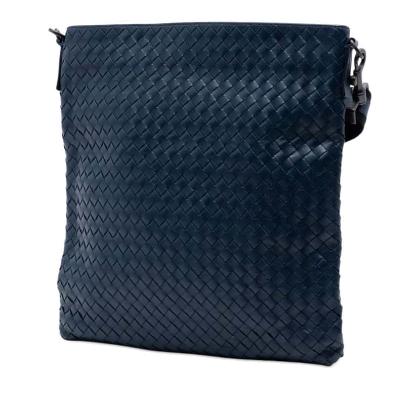 Bottega Veneta Nappa Intrecciato VN Crossbody Blue Leather Very good condition - Back View