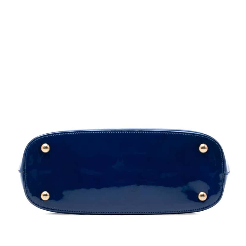 Gucci Patent Bright Bit Satchel Blue Leather Very good condition - Inside View