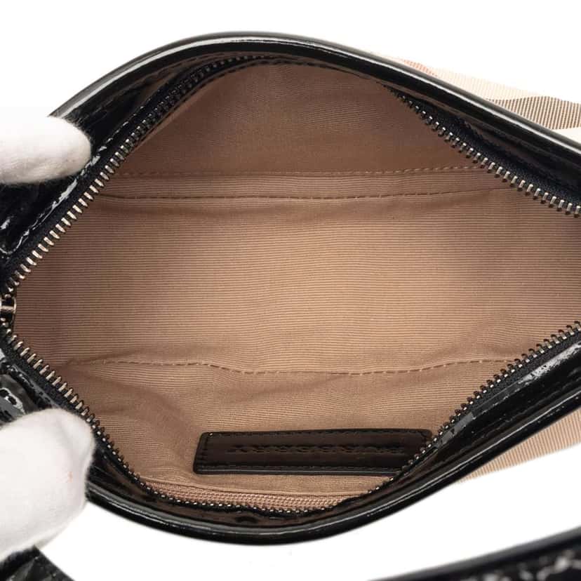 Burberry Supernova Check Coated Canvas Newbury Shoulder Bag Beige Canvas Very good condition - Model View