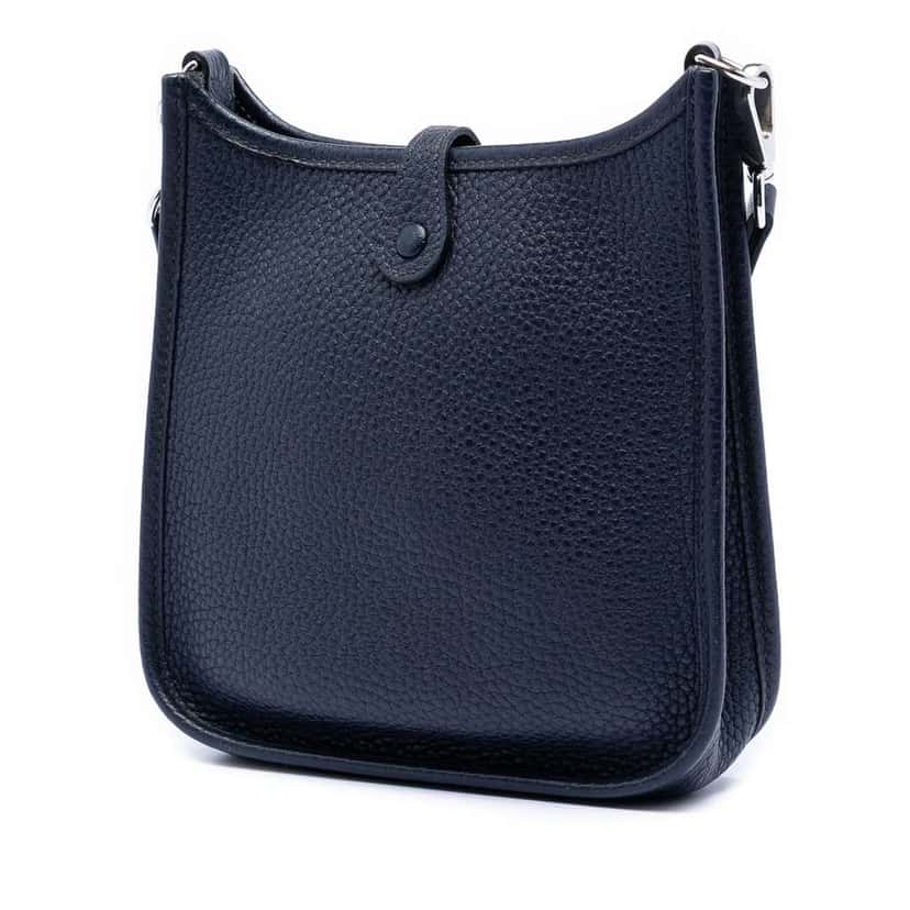 Hermès Clemence Evelyne I TPM Blue Leather Very good condition - Back View