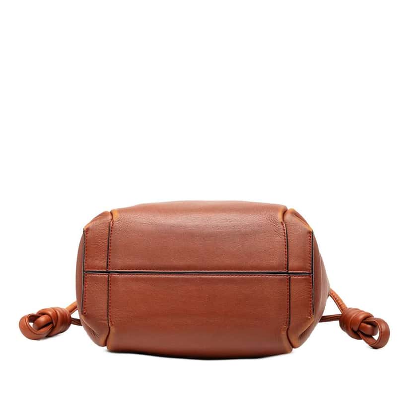 Loewe Small Leather Flamenco Knot Tote Brown Leather Very good condition - Inside View