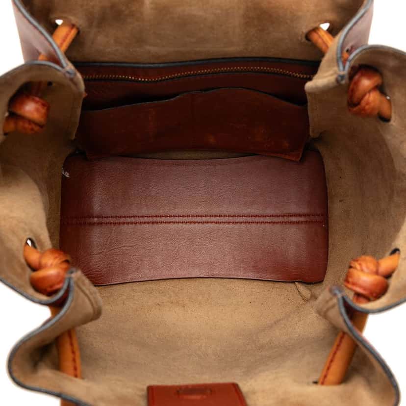 Loewe Small Leather Flamenco Knot Tote Brown Leather Very good condition - Model View