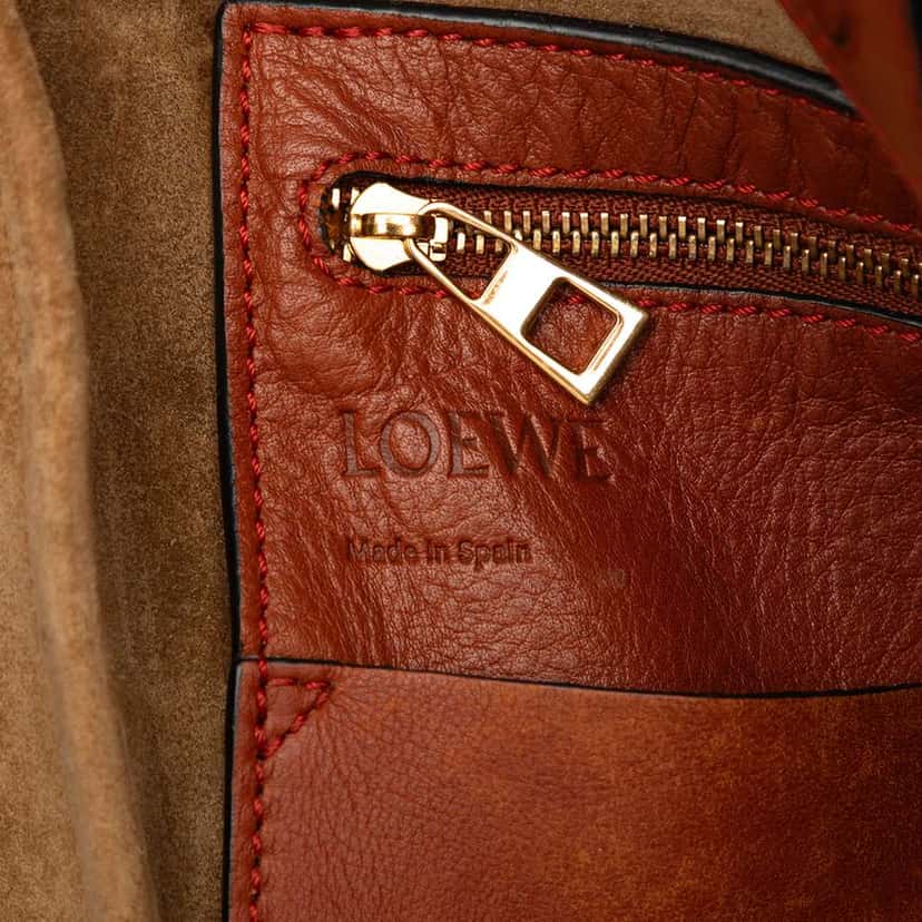 Loewe Small Leather Flamenco Knot Tote Brown Leather Very good condition - Box View