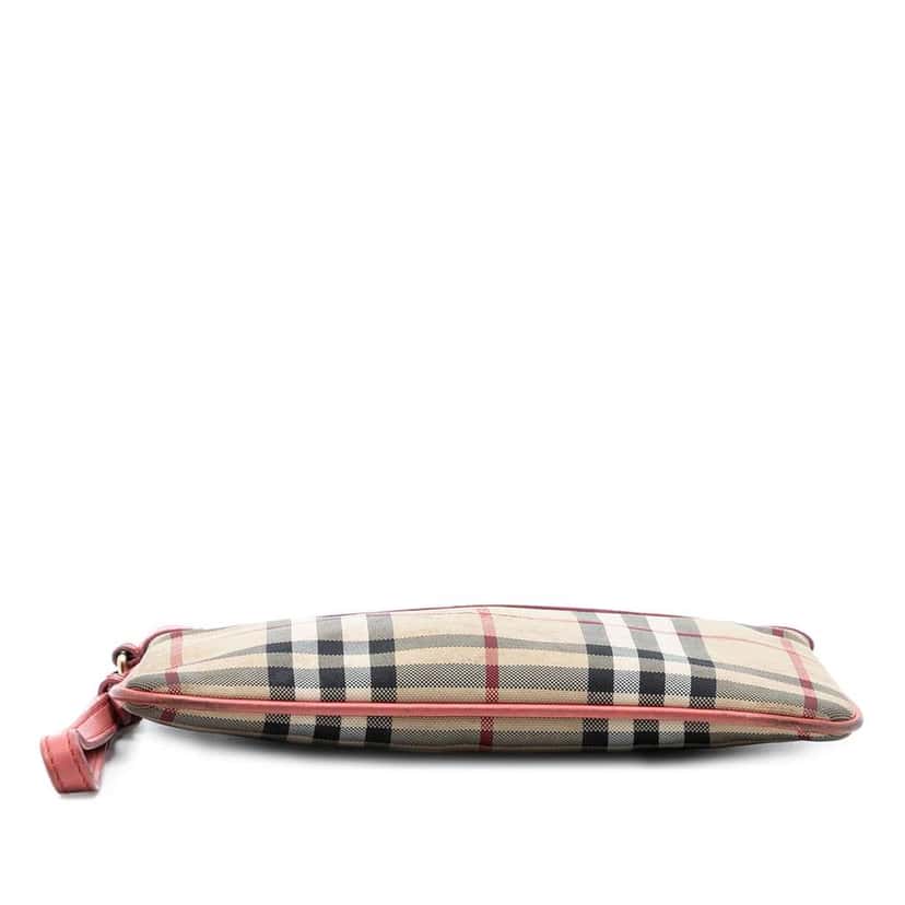 Burberry Haymarket Check Nylon Peyton Clutch Beige Very good condition - Inside View