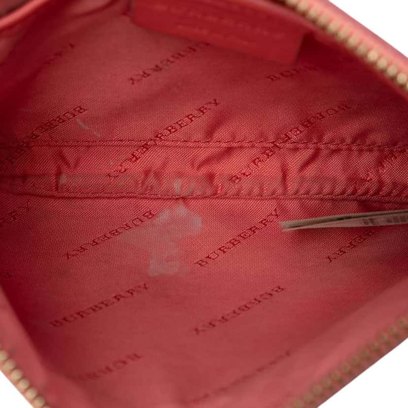 Burberry Haymarket Check Nylon Peyton Clutch Beige Very good condition - Model View