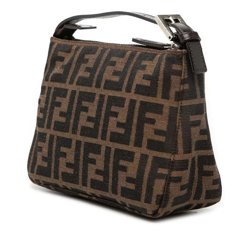 Fendi Zucca Canvas Handbag Brown Canvas Very good condition - Back View