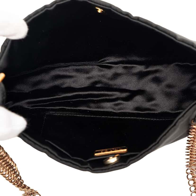 Prada Tessuto Chain Shoulder Bag Black Very good condition - Model View