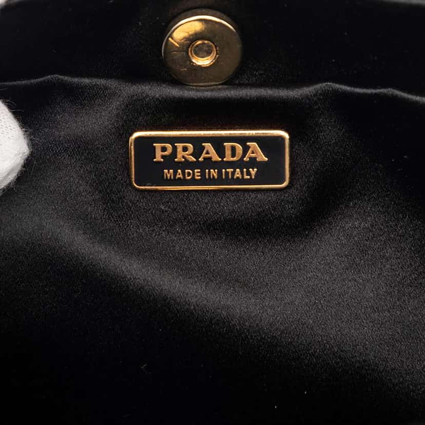 Prada Tessuto Chain Shoulder Bag Black Very good condition - Box View
