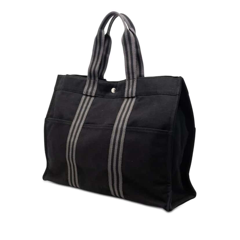 Hermès Canvas Fourre Tout GM Black Canvas Very good condition - Back View