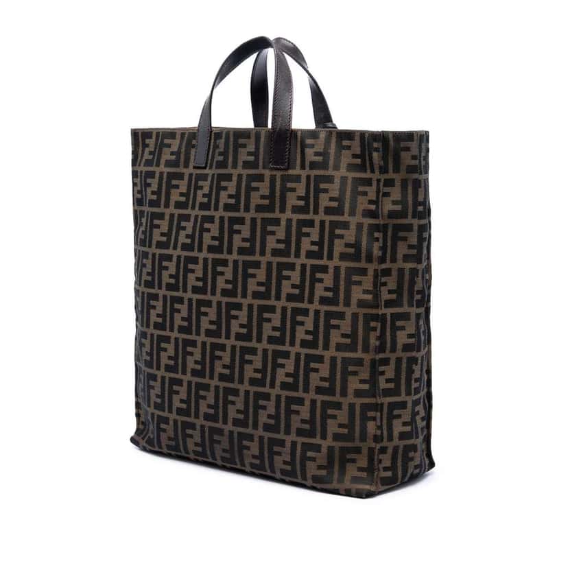 Fendi Zucca Canvas Shopping Tote Brown Canvas Very good condition - Back View
