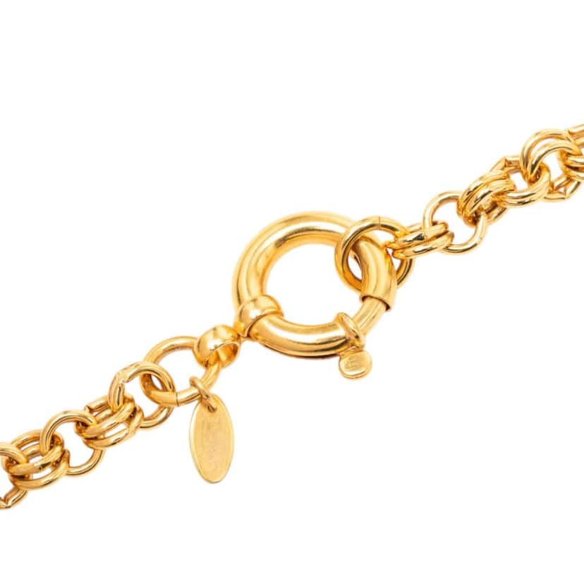 Chanel Mirror CC Pendant Chain Necklace Gold Metal Very good condition - Inside View