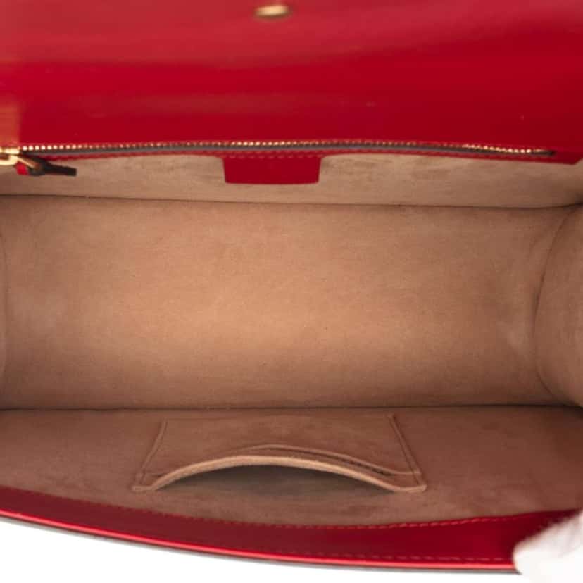 Gucci Medium Leather Web Sylvie Top Handle Bag Red Leather Very good condition - Model View