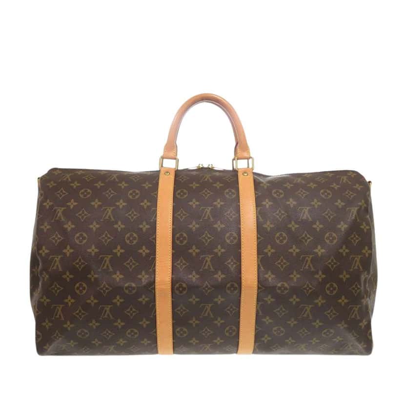 Louis Vuitton Monogram Keepall Bandouliere 55 Brown Very good condition - Back View