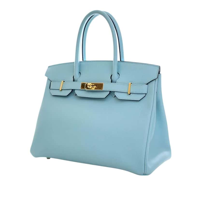 Hermès Epsom Birkin Retourne 30 Blue Leather Very good condition - Inside View