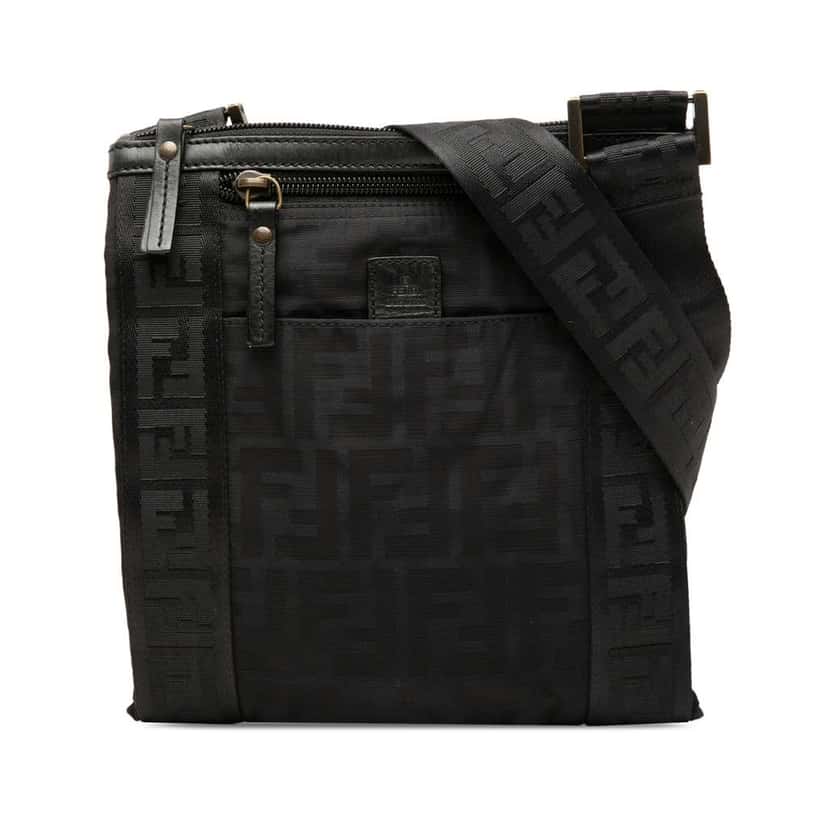 Fendi Zucca Canvas Crossbody Black Canvas Very good condition - Front View