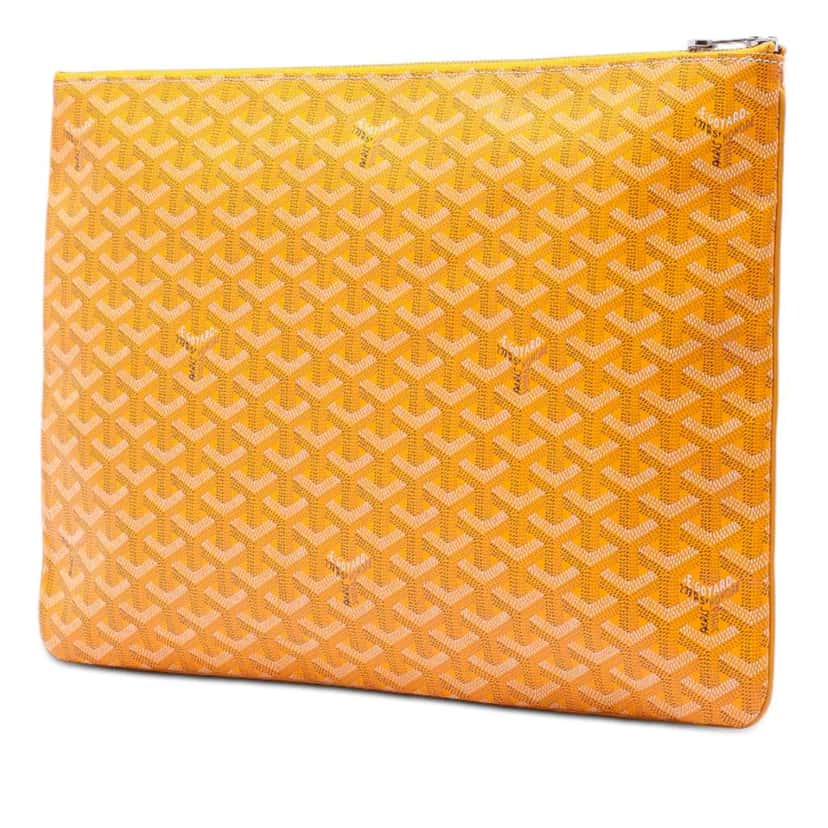 Goyard Goyardine Senat GM Yellow Canvas Very good condition - Back View