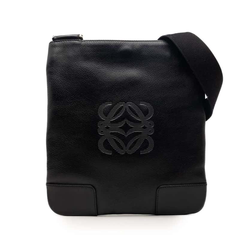 Loewe Leather Anagram Crossbody Black Leather Very good condition - Front View