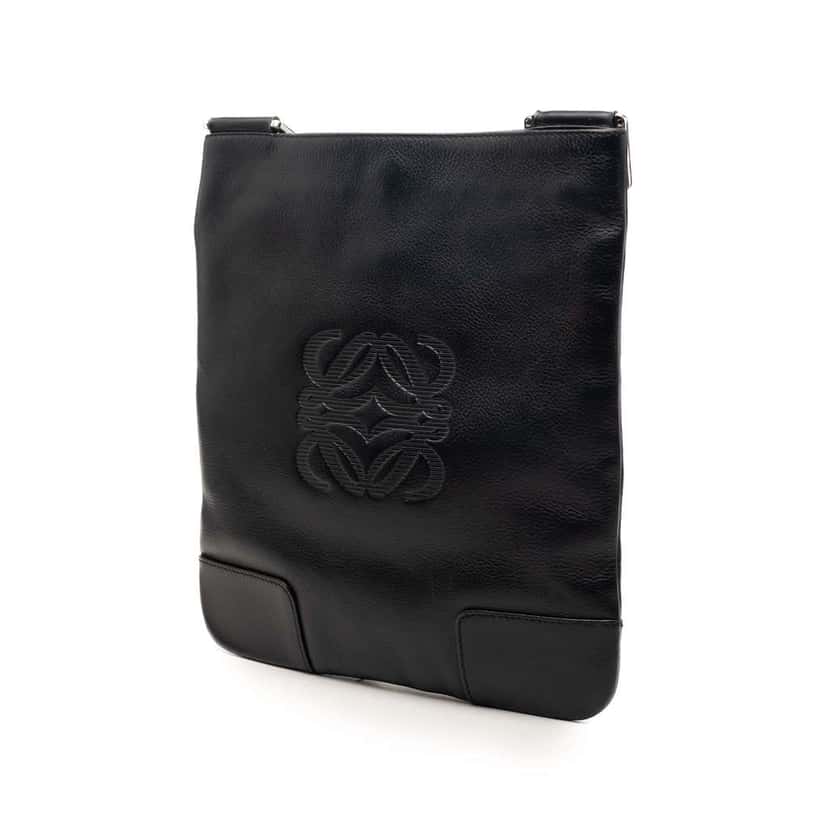 Loewe Leather Anagram Crossbody Black Leather Very good condition - Back View