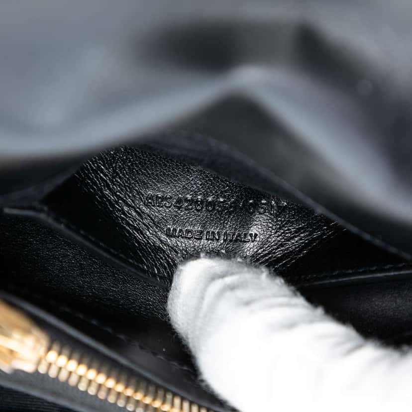 Saint Laurent Medium Calfskin and Suede Chevron Monogram College Satchel Black Leather Very good condition - Box View