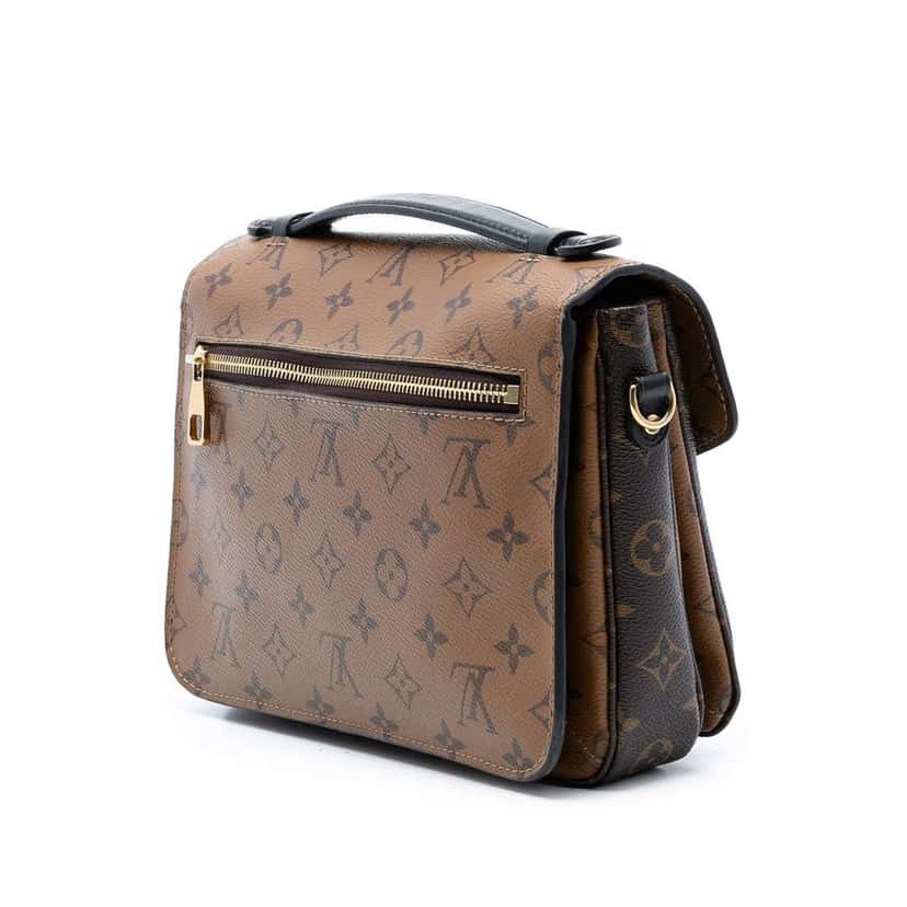 Louis Vuitton Monogram Reverse Pochette Metis Brown Very good condition - Back View