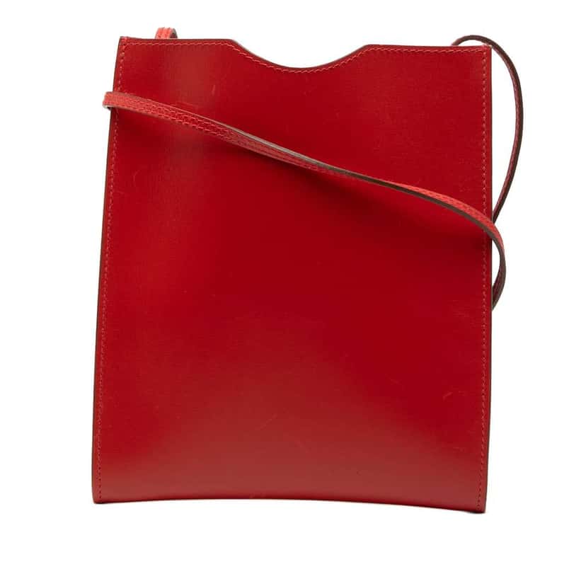 Hermès Box Calf Onimaitou Red Leather Very good condition - Front View