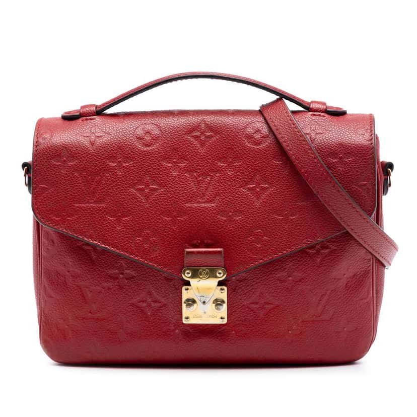 Louis Vuitton Monogram Empreinte Pochette Metis Red Leather Very good condition - Front View